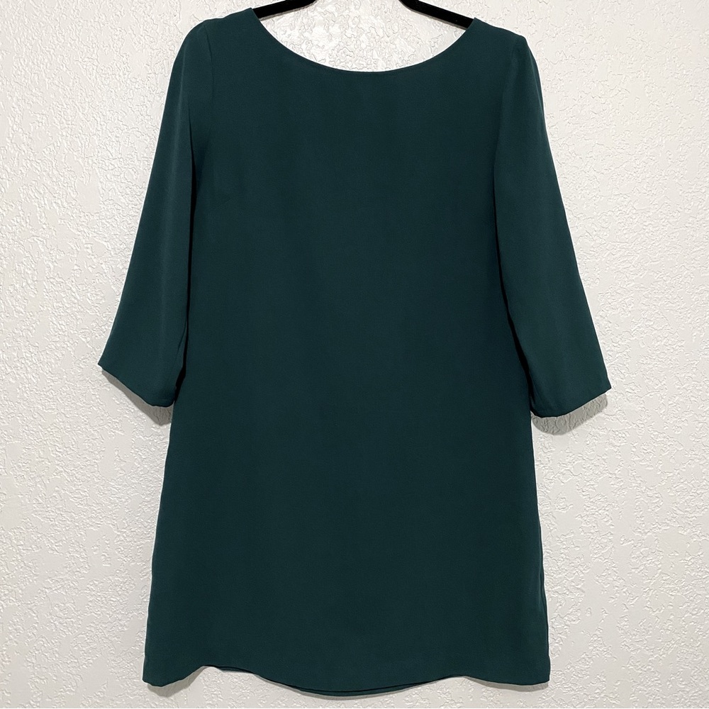 Leith- green 3/4 sleeve shift dress- size S